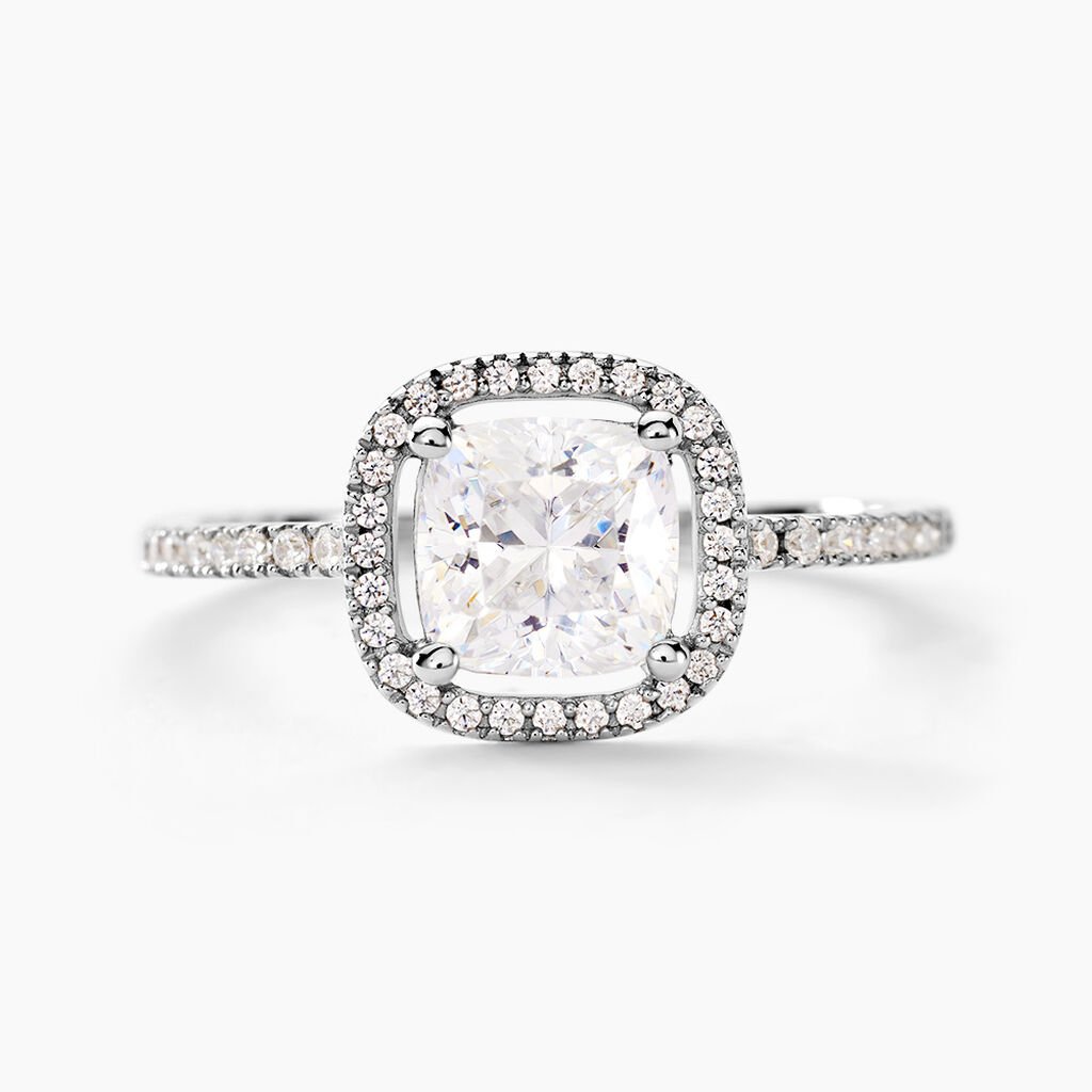 Bague Adrienne Or Blanc Oxyde De Zirconium - Solitaires Femme | Marc Orian