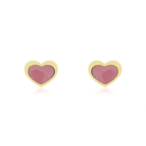 Boucles D'oreilles Puces Coeurs Or Jaune - Clous d'oreilles Enfant | Marc Orian