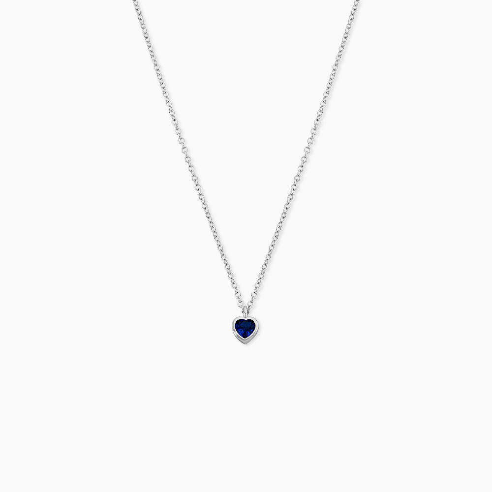 Collier Mini Heart Argent Blanc Oxyde De Zirconium - Colliers avec pierres Femme | Marc Orian