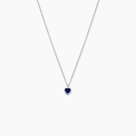 Collier Mini Heart Argent Blanc Oxyde De Zirconium - Colliers avec pierres Femme | Marc Orian