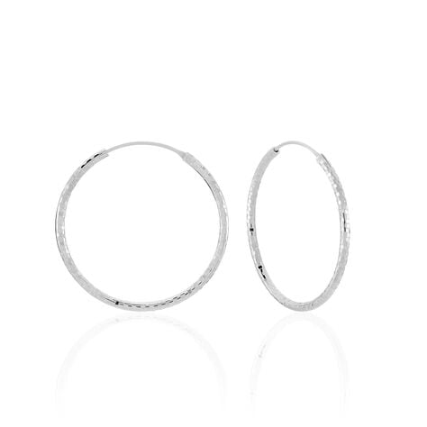 Créoles Argent Blanc Agathe - Créoles Femme | Marc Orian