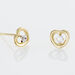 Boucles D'oreilles Puces Daria Cœur Or Jaune Oxyde De Zirconium - Puces Famille | Marc Orian