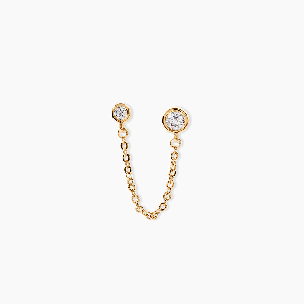 Bijou D'oreille Unitaire Jacinda Plaqu&eacute; Or Jaune Oxyde De Zirconium - Piercings d'oreilles Femme | Marc Orian