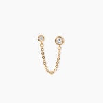 Bijou D'oreille Unitaire Jacinda Plaqu&eacute; Or Jaune Oxyde De Zirconium - Piercings d'oreilles Femme | Marc Orian