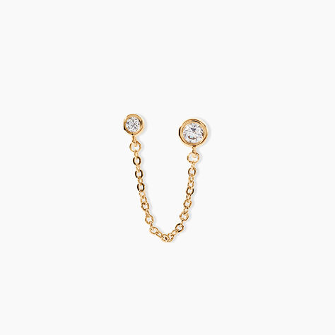 Bijou D'oreille Unitaire Jacinda Plaqué Or Jaune Oxyde De Zirconium - Piercings d'oreilles Femme | Marc Orian