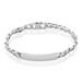 Bracelet Identité Casper Argent Blanc - Gourmettes Femme | Marc Orian