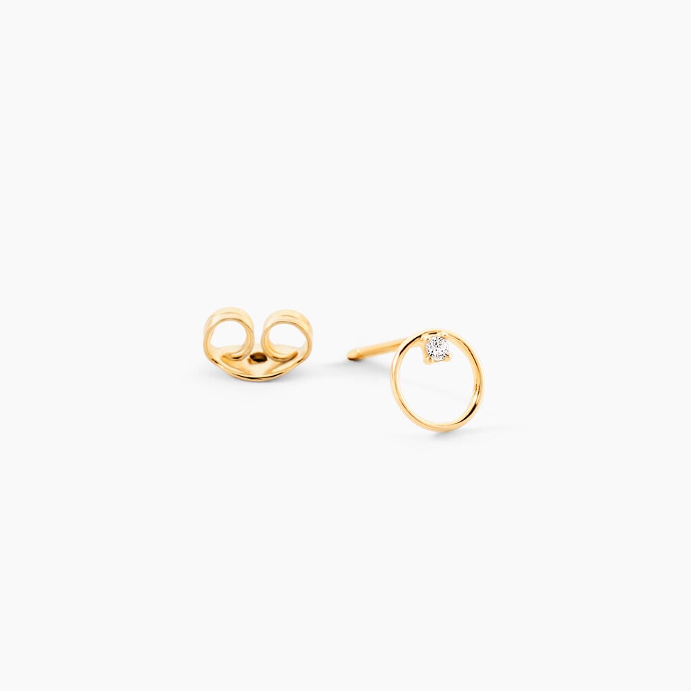 Boucles D'Oreilles Puces Bartlomiej Or Jaune Oxyde De Zirconium - Puces Femme | Marc Orian