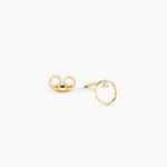 Boucles D'Oreilles Puces Bartlomiej Or Jaune Oxyde De Zirconium - Puces Femme | Marc Orian