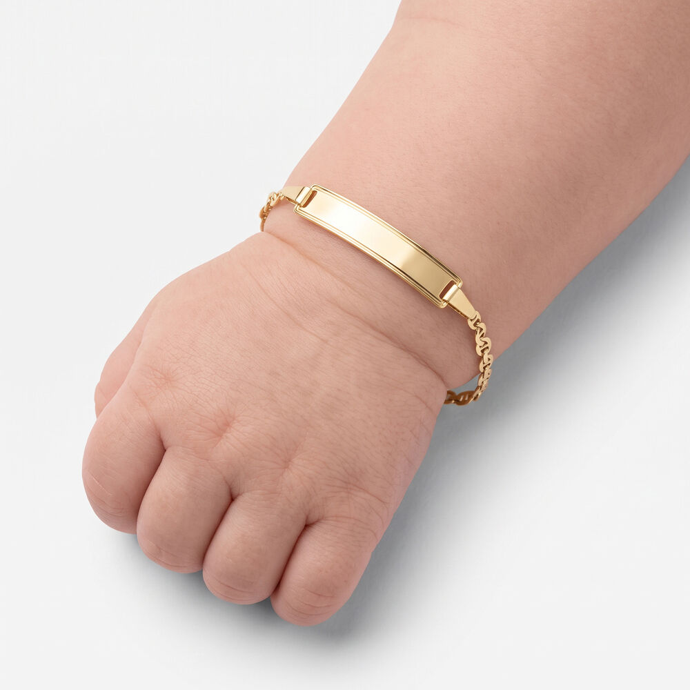Bracelet Identit&eacute; Fanelia Maille Marine Or Jaune - Gourmettes Enfant | Marc Orian
