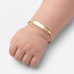Bracelet Identit&eacute; Fanelia Maille Marine Or Jaune - Gourmettes Enfant | Marc Orian