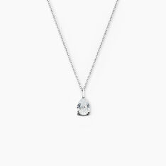 Collier Goutte Or Blanc Oxyde De Zirconium - Colliers Femme | Marc Orian