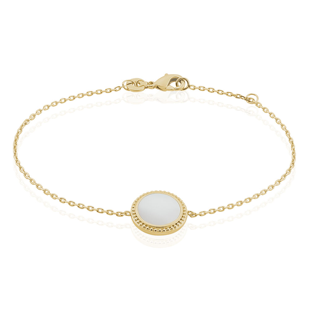 Bracelet Alyhana Plaqué Or Jaune Nacre - Bracelets chaînes Femme | Marc Orian