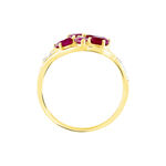 Bague Orchidee Or Bicolore Rubis Diamant - Bagues vintage Femme | Marc Orian