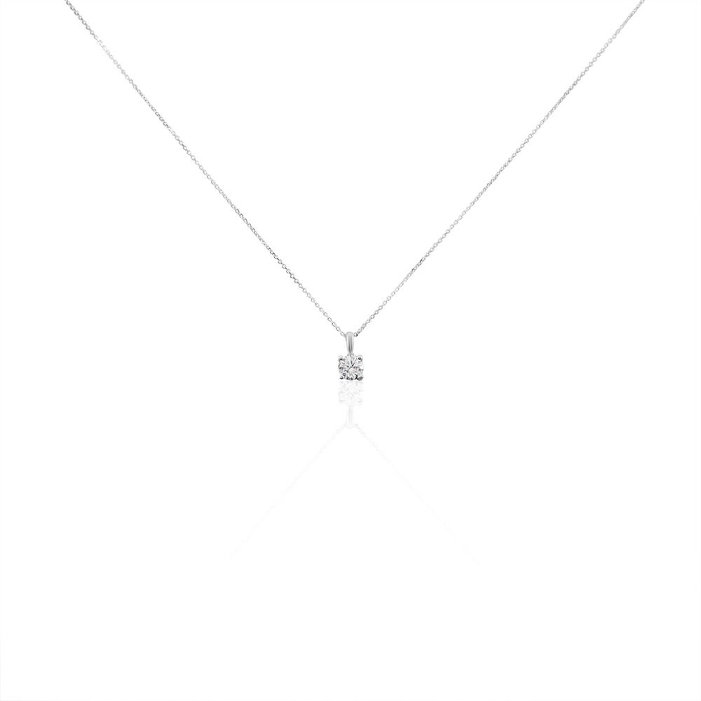 Collier Aphrodite Or Blanc Diamant Synthetique - Colliers avec pierres Femme | Marc Orian