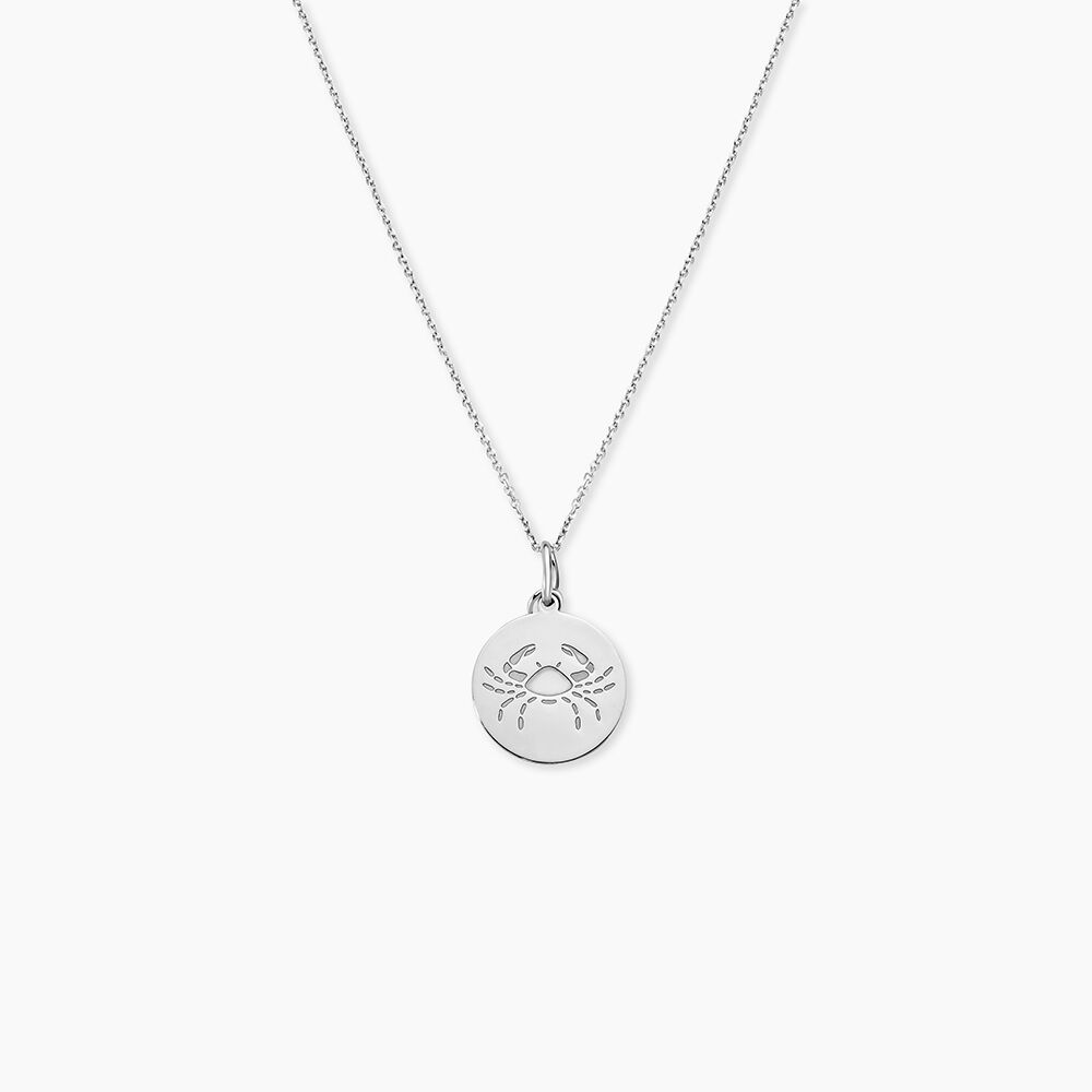 Pendentif Zodiaque Rond Argent Blanc - Bijoux personnalis&eacute;s Famille | Marc Orian