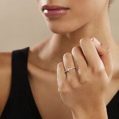 Bague Solitaire Laetitia Or Blanc Diamant - Bagues Solitaire Femme | Marc Orian