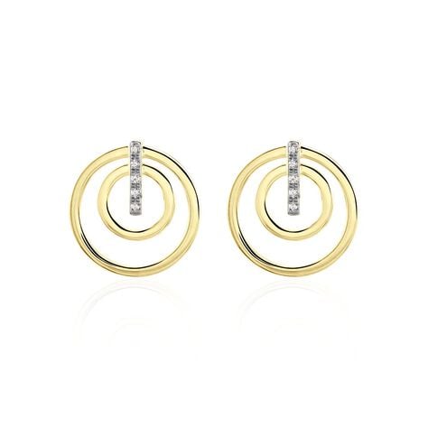 Boucles D'oreilles Pendantes Or Jaune Agafya Diamants - Pendantes Femme | Marc Orian