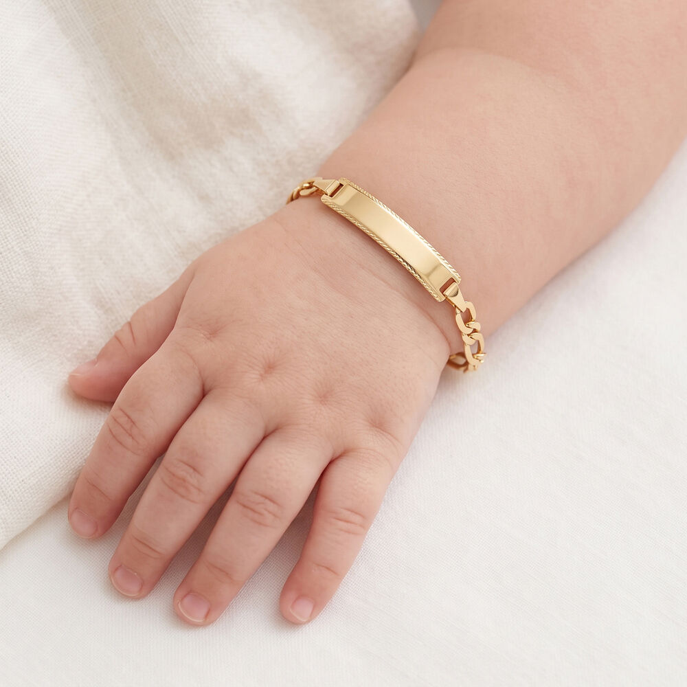 Bracelet Identit&eacute; Fanelia Maille Marine Or Jaune - Gourmettes Enfant | Marc Orian