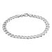 Bracelet Casper Maille Gourmette Argent Blanc - Bracelets mailles Homme | Marc Orian
