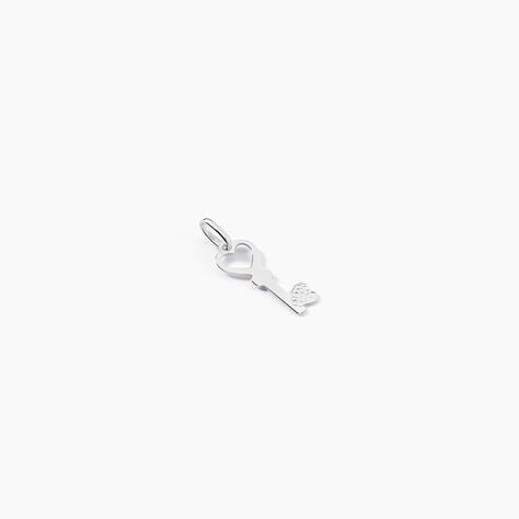 Pendentif Fatilia Clef Coeur Or Blanc - Pendentifs Femme | Marc Orian