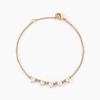 Bracelet Poésie Rosée Plaque Or Jaune Oxyde De Zirconium