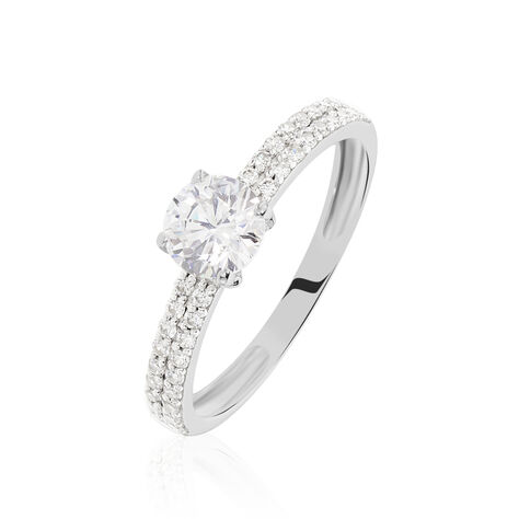 Bague Dayna Or Blanc Oxyde De Zirconium - Bagues Solitaire Femme | Marc Orian