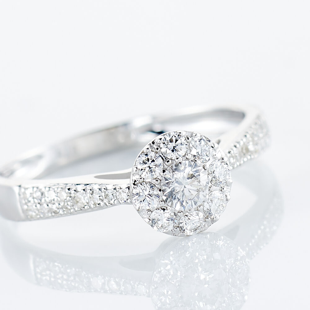 Bague Neptune Or Blanc Diamant - Solitaires Femme | Marc Orian