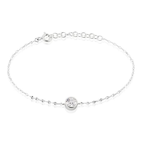 Bracelet Jaclyn Argent Blanc Oxyde De Zirconium - Bracelets chaînes Femme | Marc Orian