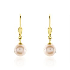 Boucles D'oreilles Pendantes Cecilius Or Jaune Perle De Culture - Boucles d'oreilles Pendantes Femme | Marc Orian