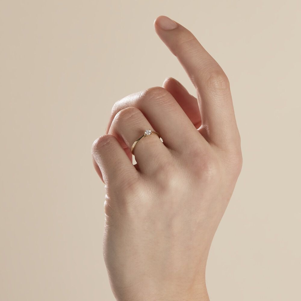 Bague Solitaire Or Jaune Solenia Diamant - Solitaires Femme | Marc Orian
