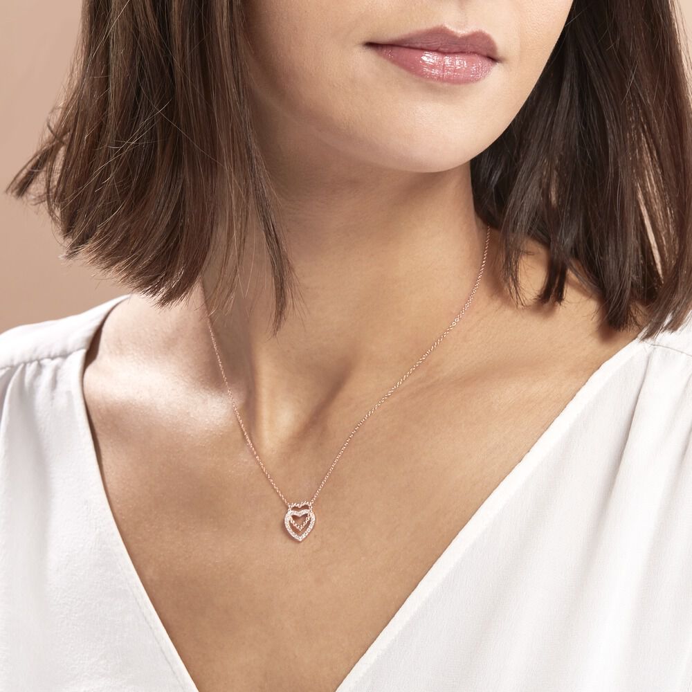 Collier Ottavia Argent Rose Oxyde De Zirconium - Colliers avec pierres Femme | Marc Orian
