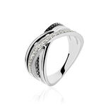 Bague L&eacute;ona Argent Blanc Oxyde De Zirconium - Bijoux fantaisie Femme | Marc Orian