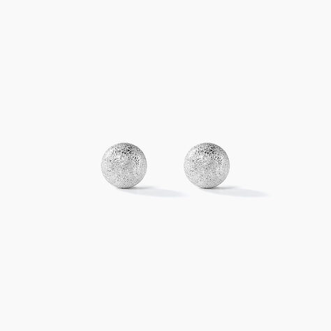 Boucles D'oreilles Puces Ayana Argent Blanc - Puces Femme | Marc Orian