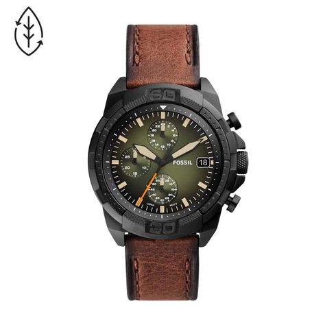 Montre Fossil 44mm Bronson Vert - Montres classiques Homme | Marc Orian