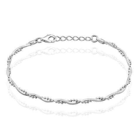 Bracelet Cathel Argent Blanc - Bracelets Anneaux Entrelaces Femme | Marc Orian