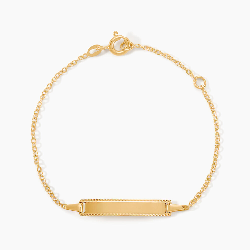 Bracelet Identit&eacute; Gaspardine Maille For&ccedil;at Or Jaune - Gourmettes Enfant | Marc Orian
