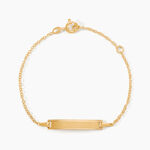 Bracelet Identit&eacute; Gaspardine Maille For&ccedil;at Or Jaune - Gourmettes Enfant | Marc Orian