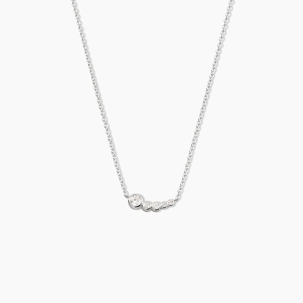 Collier Esperance Argent Blanc Oxyde De Zirconium - Colliers avec pierres Femme | Marc Orian