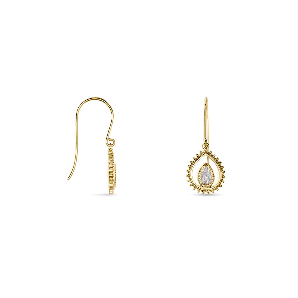 Boucles D'oreilles Pendantes Plaqué Or Lauro Oxydes De Zirconium - Pendantes Femme | Marc Orian