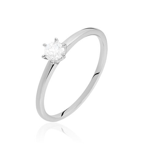 Bague Solitaire Josua Or Blanc Diamant - Bagues Solitaire Femme | Marc Orian