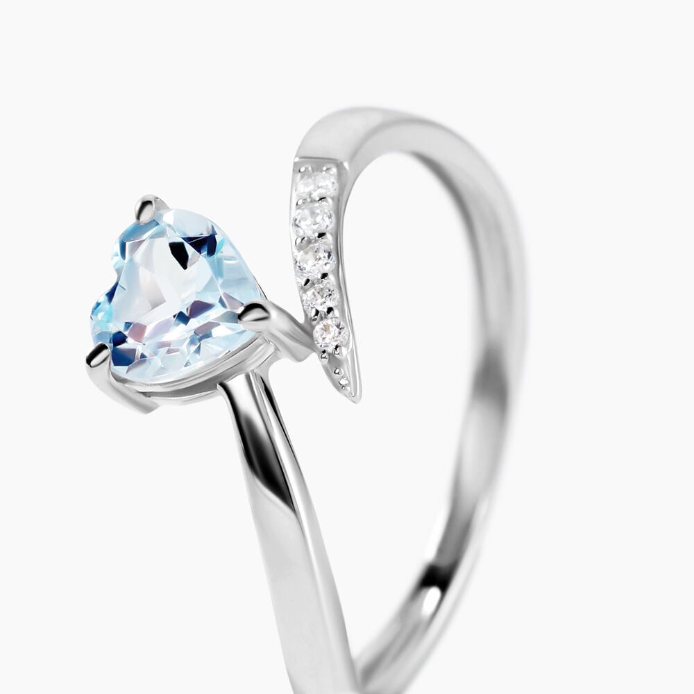 Bague Eva Or Blanc Topaze Et Oxyde De Zirconium - Bagues pierres fines Femme | Marc Orian