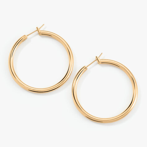 Cr&eacute;oles Adalie Lisse Plaqu&eacute; Or Jaune - Cr&eacute;oles Femme | Marc Orian