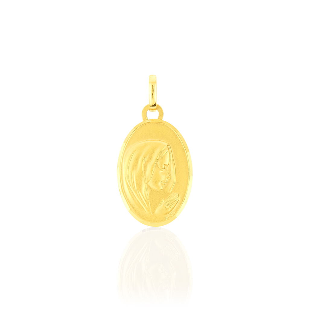 Pendentif Vierge Ovale Or Jaune - Bijoux personnalisés Famille | Marc Orian