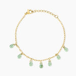 Bracelet Ria Acier Jaune Pierre De Synthese - Bracelets cha&icirc;nes Femme | Marc Orian