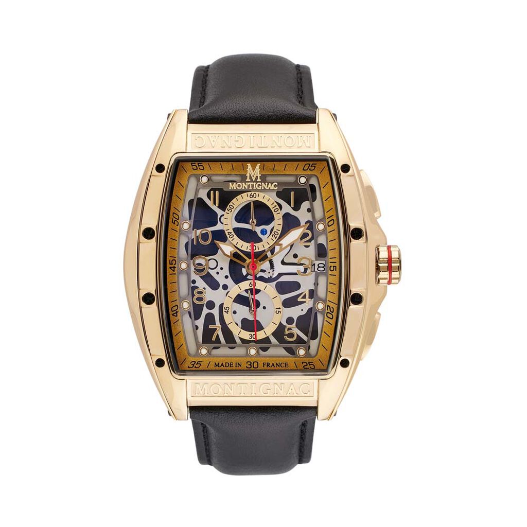 Montre Montignac Tonneau Automatique Bicolore - Montres étanches Homme | Marc Orian