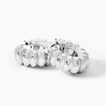 Cr&eacute;oles Arie Argent Blanc - Cr&eacute;oles Femme | Marc Orian