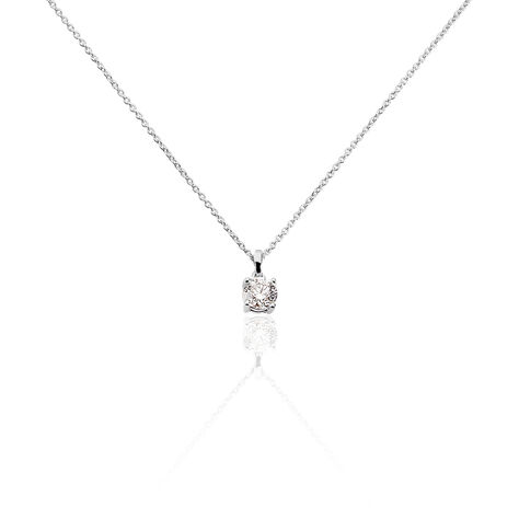 Collier Alexandra Or Blanc Diamant - Colliers solitaires Femme | Marc Orian