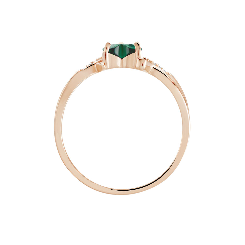 Bague Argent Rose Avalon Oxyde De Zirconium - Solitaires Femme | Marc Orian