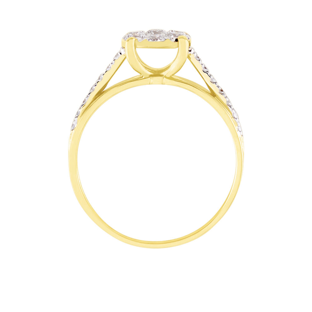 Bague Kate Or Jaune Diamant Synth&eacute;tique - Parures de mariage Femme | Marc Orian