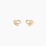 Boucles D'oreilles Puces Laela Plaqu&eacute; Or Jaune Oxyde De Zirconium - Puces Femme | Marc Orian